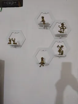 شلف دیواری آمینارت طرح شش ضلعی مجموعه 5 عددی