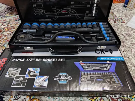 آچار بکس باس مدل CRV-BLACK مجموعه 24 عددی