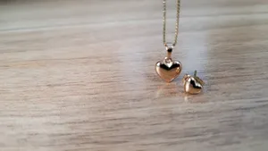 تجریه خرید آویز گردنبند زنانه ژوپینگ مدل قلب آینه ای کد 136