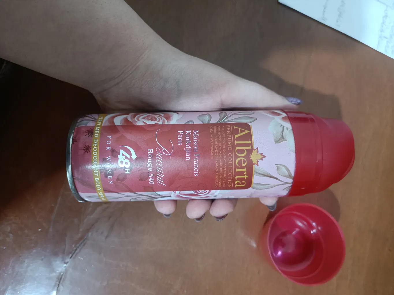 اسپری بدن زنانه آلبرتا مدل Masion Francis kurkdijan-Bacarat Rouge حجم 200 میلی لیتر