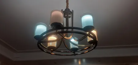 لوستر 6 شعله چشمه نور کد N2667-6