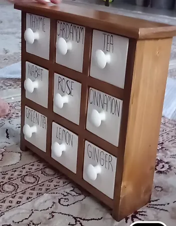 جای ادویه 9 پارچه مدل چوبی و سرامیکی کد Text09