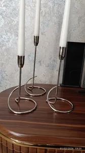 تجریه خرید جاشمعی مدل DE-NZ191 طرح مارپیچ ساده مجموعه 3 عددی