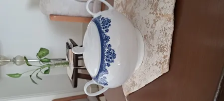 سوپ خوری چینی زرین ایران مدل ایتالیا اف 3650 فلورانس سرمه ای درجه 3