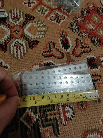 سازه رباتیک مدل تسمه 12 سوراخ فلزی  بسته 10 عددی