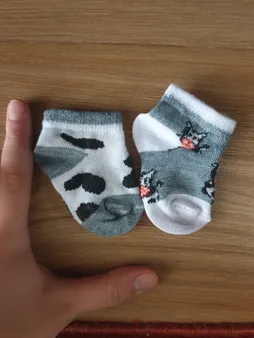 جوراب نوزادی طرح گاو