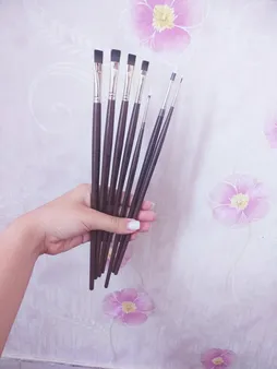 قلم مو تخت خرم کد 777B مجموعه 7 عددی