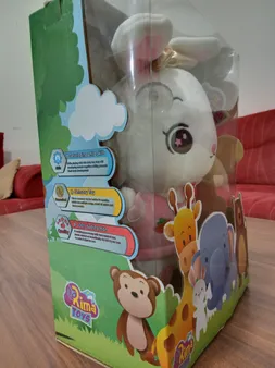 عروسک ریماتویز طرح خرگوش لمسی موزیکال ارتفاع 30 سانتی‌متر