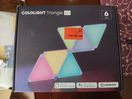 چراغ تزئینی هوشمند کولولابت مدل Triangle بسته 6 عددی
