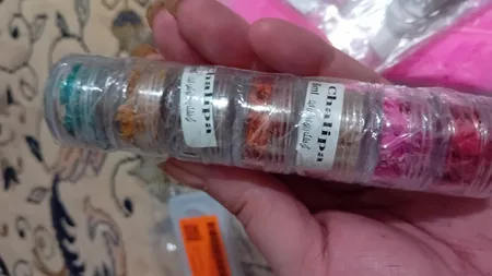 گل خشک چلیپا مدل رزین اپوکسی بسته 7 عددی