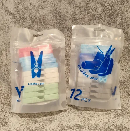 گیره لباس مدل بدون فنر V001 بسته 24 عددی