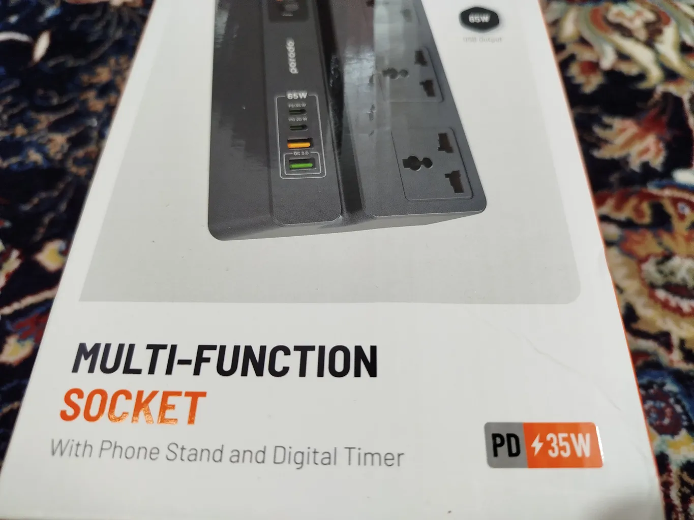 چندراهی و محافظ برق و شارژر پرودو مدل pd-fwch007