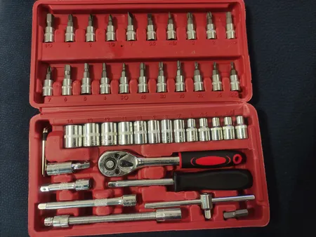 مجموعه 46 عددی آچار و سری بکس و پیچ گوشتی اسرانوی مدل A1-X04605