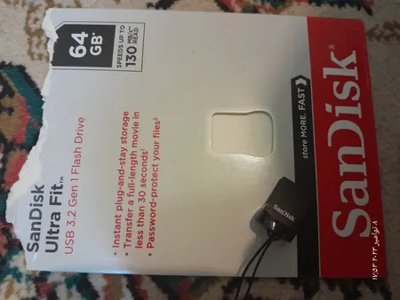 فلش مموری  سن دیسک مدل ULTRA FIT USB 3.1 CZ430 ظرفیت 64 گیگابایت
