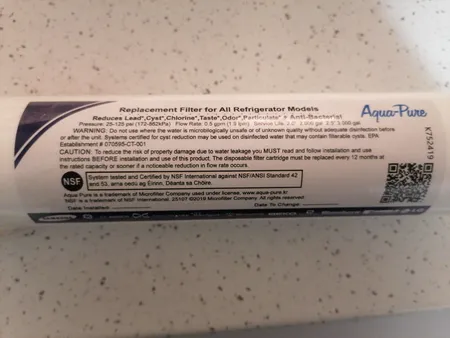 فیلتر یخچال بیرونی مدل آنتی باکتریال ظرفیت 2500 گالن