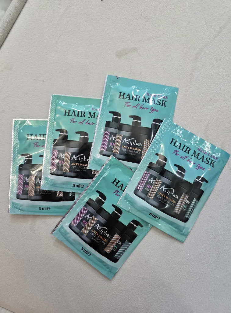 ماسک مو اسیفکس مدل Argan Oil مناسب برای انواع مو حجم 5 میلی لیتر بسته 5 عددی