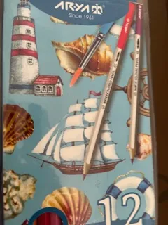 مداد آبرنگی 12 رنگ آریا کد 12