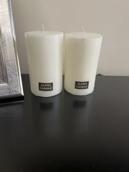 شمع آلفا طرح استوانه ای مدل 10*6 مجموعه 2 عددی