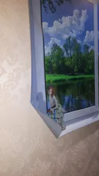 استیکر پنجره مجازی ژیوار طرح دریاچه آفتابی