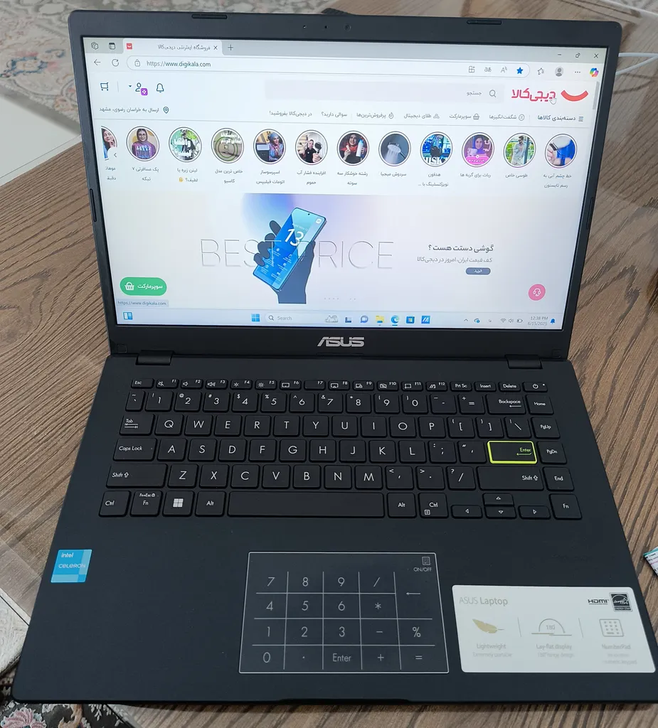 لپ تاپ 14 اینچی ایسوس مدل Vivobook Go 14 E410KA-CL464-Celeron N4500-4GB DDR4-64GB eMMC-1TB SSD-TN-W - کاستوم شده