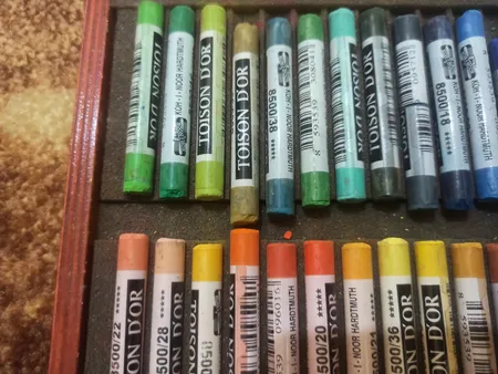 پاستل گچی 48 رنگ کوه نور مدل جعبه چوبی کد 8596