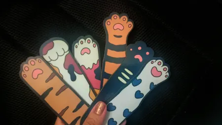 نشانگر کتاب باروچین مدل Cats paw کد bk-2 مجموعه 6 عددی