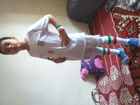 ست 5 تکه لباس ورزشی پسرانه طرح ایران مدل جام جهانی2022