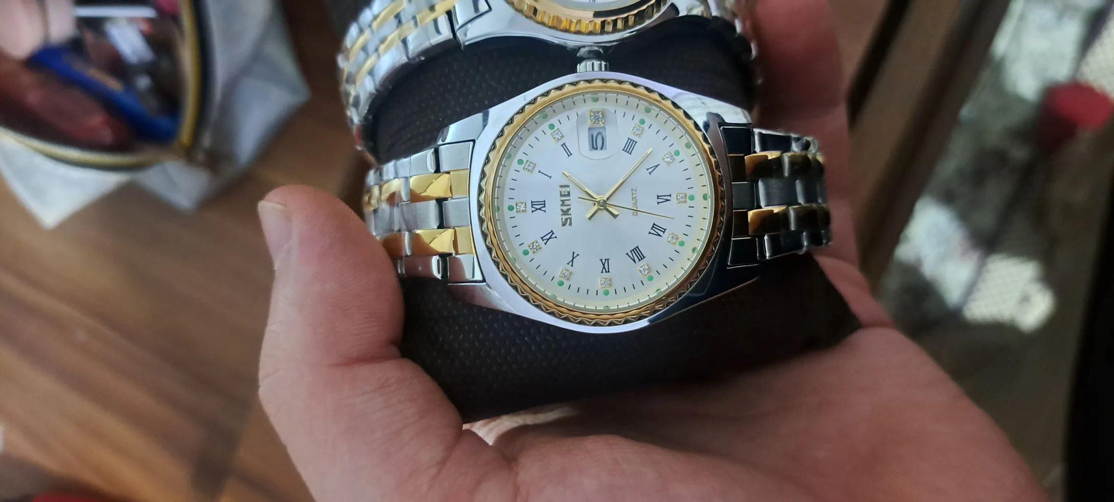 ست ساعت مچی زنانه و مردانه اسکمی مدل  9098 کد 02