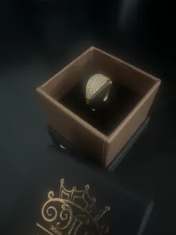 انگشتر طلا 18 عیار زنانه طلای مستجابی مدل آوا کد 670566