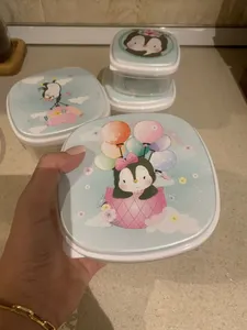 تجریه خرید ظرف نگهدارنده وینتج طرح پنگوین مدل VNP035 مجموعه 4 عددی