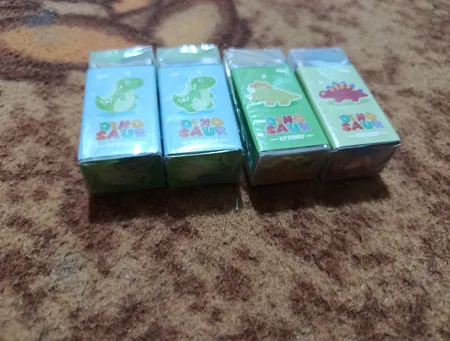 پاک کن مدل مغز دار طرح دایناسور بسته 4 عددی