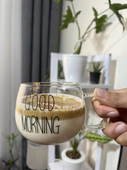 لیوان مدل پیرکس تپل Good Morning