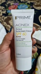 کرم ضدآفتاب رنگی پرایم مدل Acnex SPF60، مناسب پوست‌های چرب، حجم 40 میلی‌لیتر