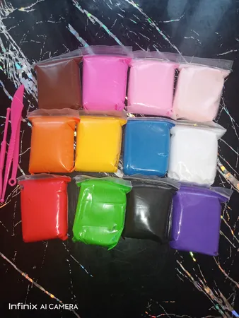 خمیر و ابزار مجسمه سازی مجسمه سازی کد‌ 007 بسته 12 عددی به همراه ابزار