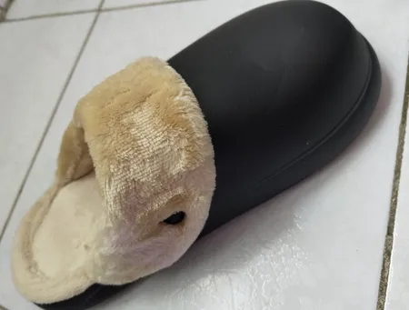 دمپایی حوله ای زیتون مدل جلو بسته BK.1854