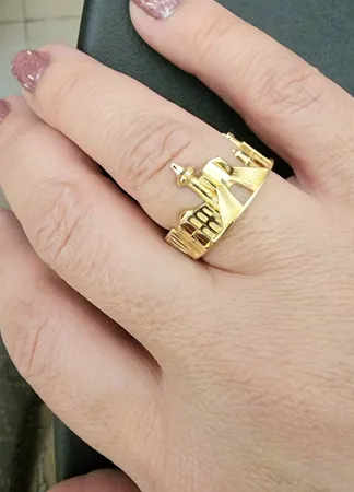 انگشتر طلا 18 عیار زنانه تاج مدل ایران ۵۳