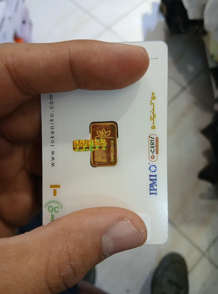 شمش طلا 24 عیار توکنیکو مدل GHA-0.5