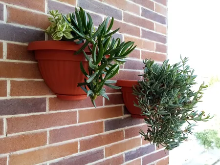 گلدان دیواری گلپونه مدل ZF502 مجموعه 2 عددی