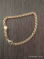 تجریه خرید دستبند زنجیری طلا 18 عیار زنانه طلای مستجابی مدل رولو گلستانه کد R19