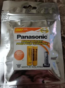 تجریه خرید باتری نیم قلمی قابل شارژ تلفن بی سیم پاناسونیک مدل Ni-MH/HHR-55AAAB بسته دو عددی