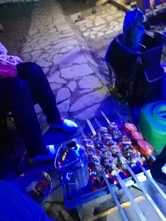 منقل تاشو سفری مدل H07 بهمراه باد بزن و انبر