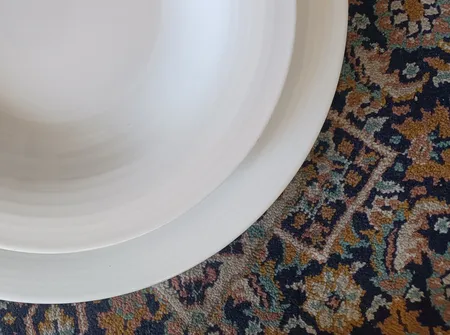 بشقاب غذاخوری چینی زرین ایران مدل هتلی 49 کد 25 درجه سه بسته شش عددی