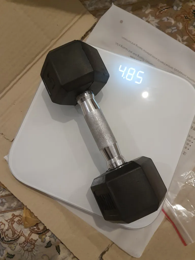 دمبل مدل 001 وزن 5 کیلوگرم بسته 2 عددی