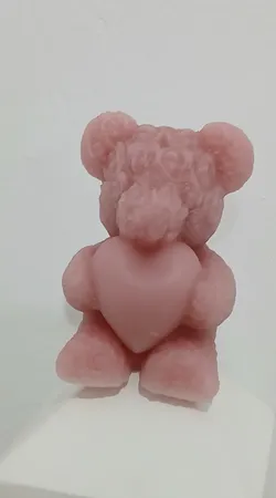 قالب شمع مدل خرس قلب دار