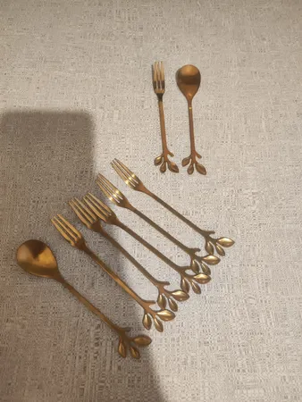 چنگال زیتون خوری مدل برگ کد 201 بسته 6 عددی