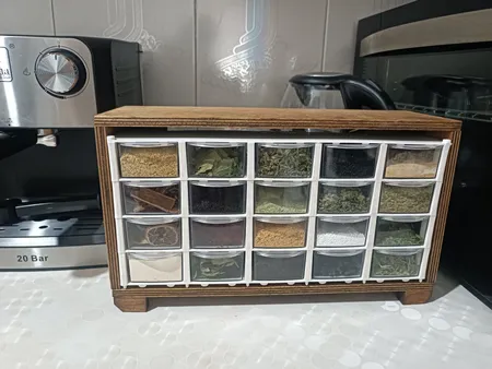 استند جا ادویه ای مدل چوبی 20 کشو