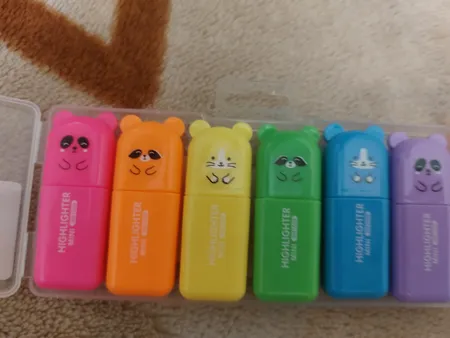 ماژیک علامت گذار مدل فانتزی طرح خرس بسته 6 عددی