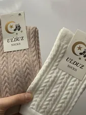 تجریه خرید جوراب ساق بلند زنانه مدل گندمی مجموعه 6 عددی