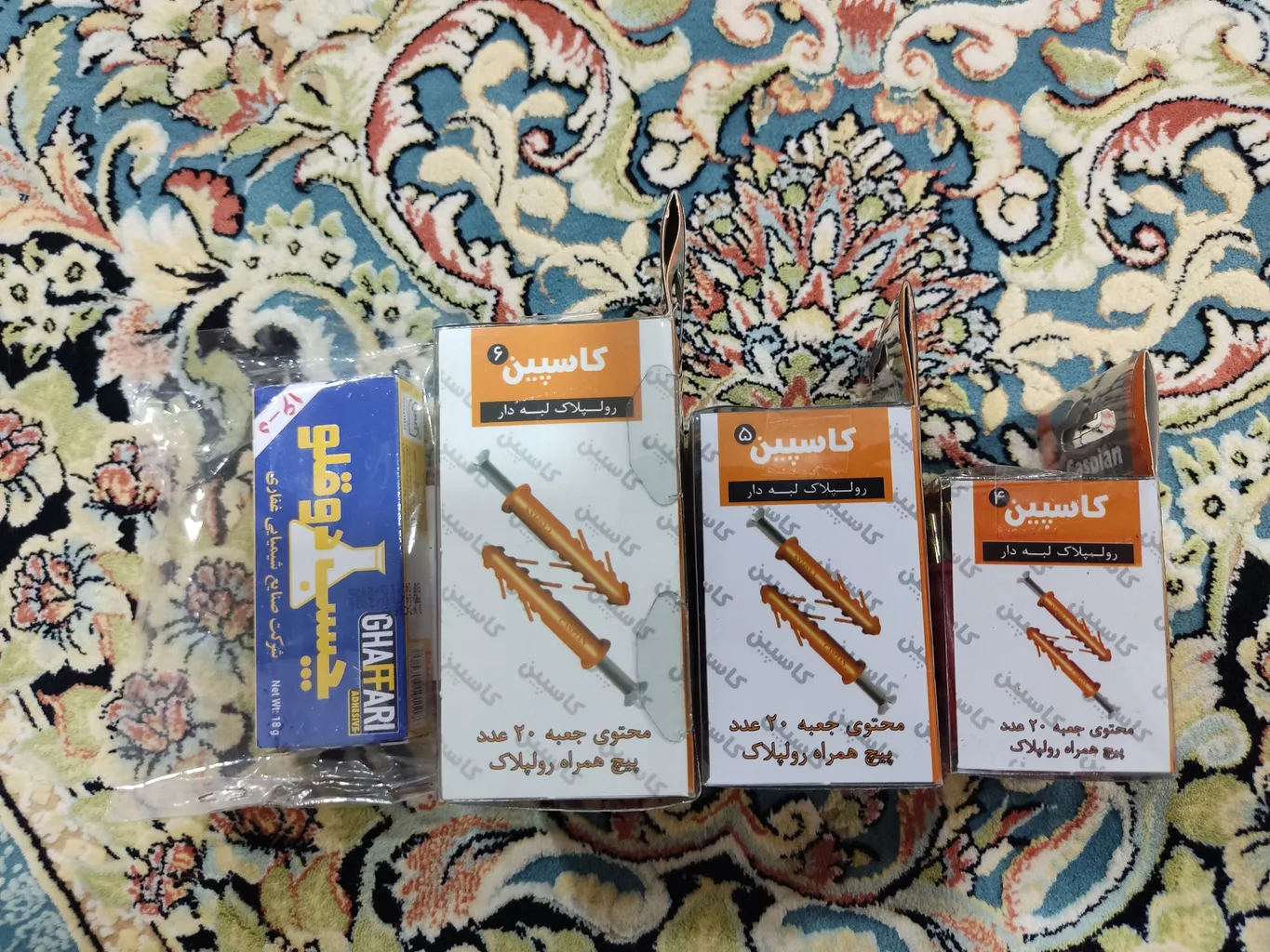 پیچ و رول پلاک کاسپین مدل DT-456 بسته 60 عددی