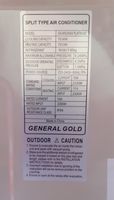 کولر گازی 24 هزار مدل جنرال گلد GG-MS24000 PLATINUM